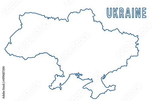 Contour map of Ukraine