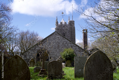 St Denys Church St Dennis Cornwall England UKClay Country 600ft above sea level once an Iron Age fort photo