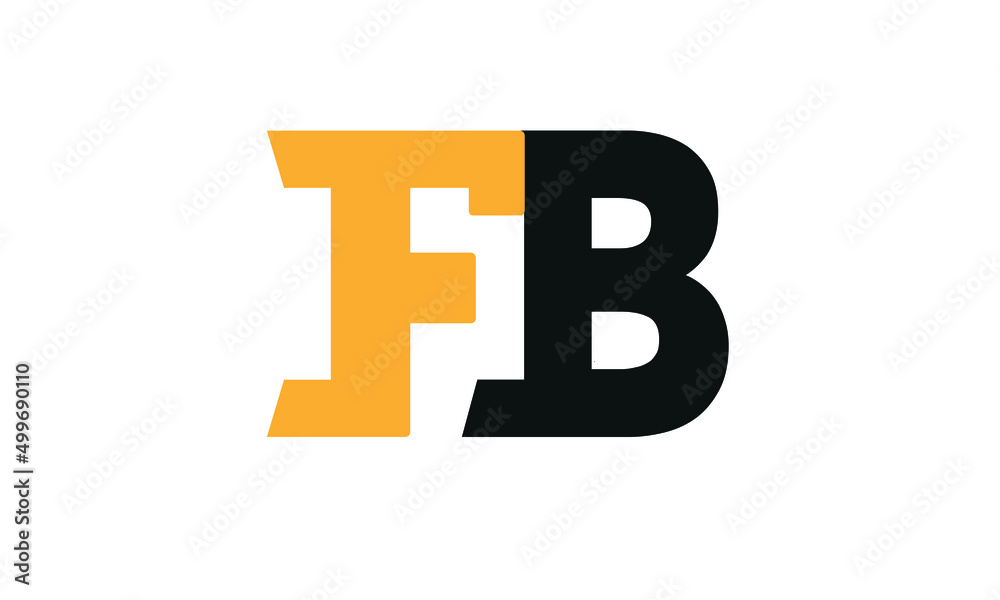 Fototapeta premium initials alphabet logo icon vector FB BF