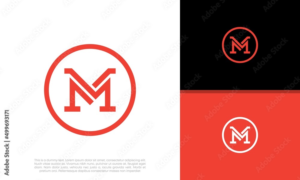 Initials M logo design. Initial Letter Logo. Initials M logo design. Initial Letter Logo.