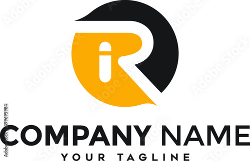 Ir modern letter logo design (Vector Image)