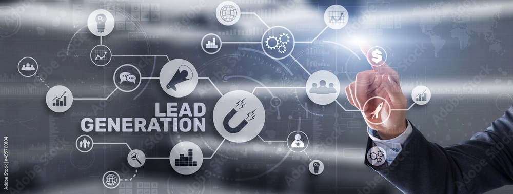 Lead Generation. Finding and identifying customers for your business products or services. Finance concept Lead Generation. Finding and identifying customers for your business products or services. Finance concept
