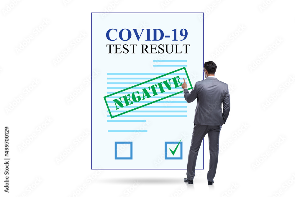 Man in the coronavirus covid-19 test concept Man in the coronavirus covid-19 test concept