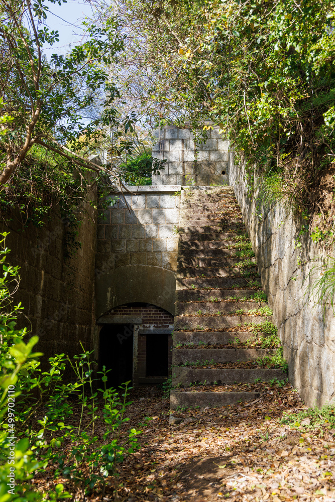 Naklejka premium 日本の愛媛県今治市の小島と馬島の美しい風景