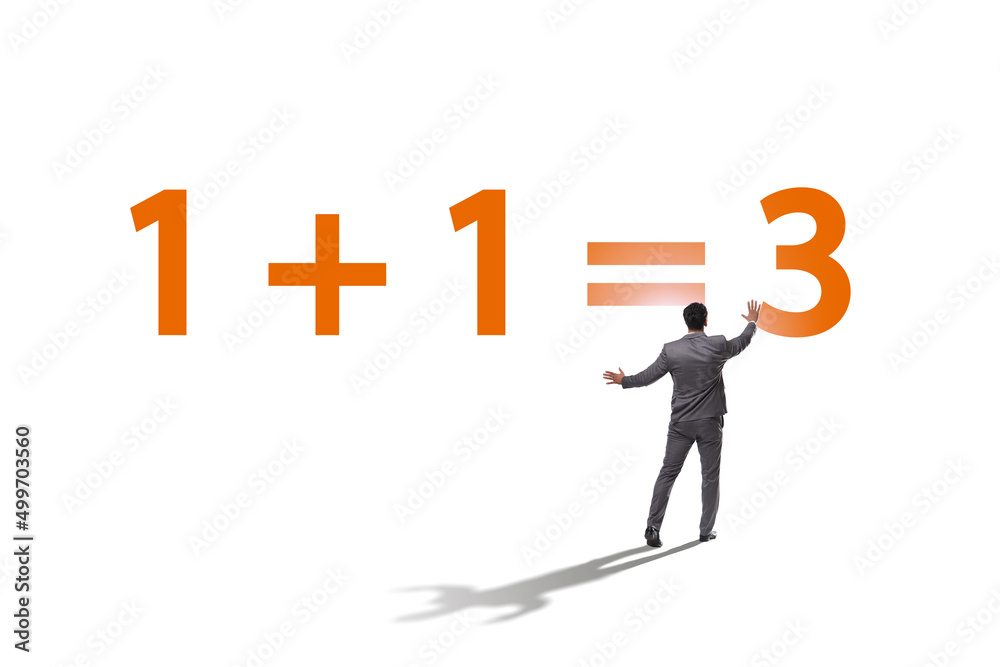 Businessman in synergy business concept Businessman in synergy business concept
