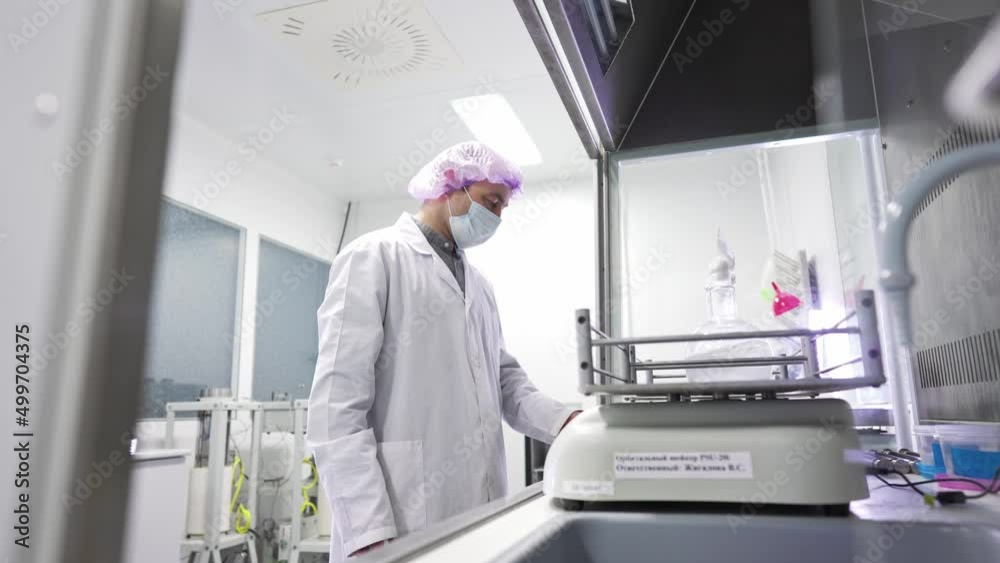 Scientist work in the lab. Conducts experiments on vaccines. Scientist work in the lab. Conducts experiments on vaccines.