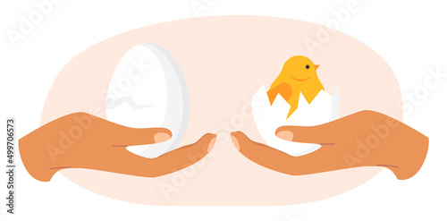 Transforming concept. Transformation metaphor, changing and evolution