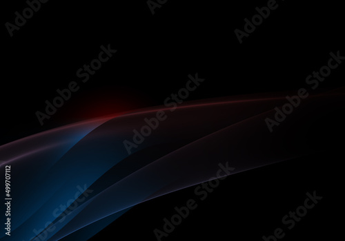 Abstract background waves. Blue, black and red abstract background for wallpaper oder business card