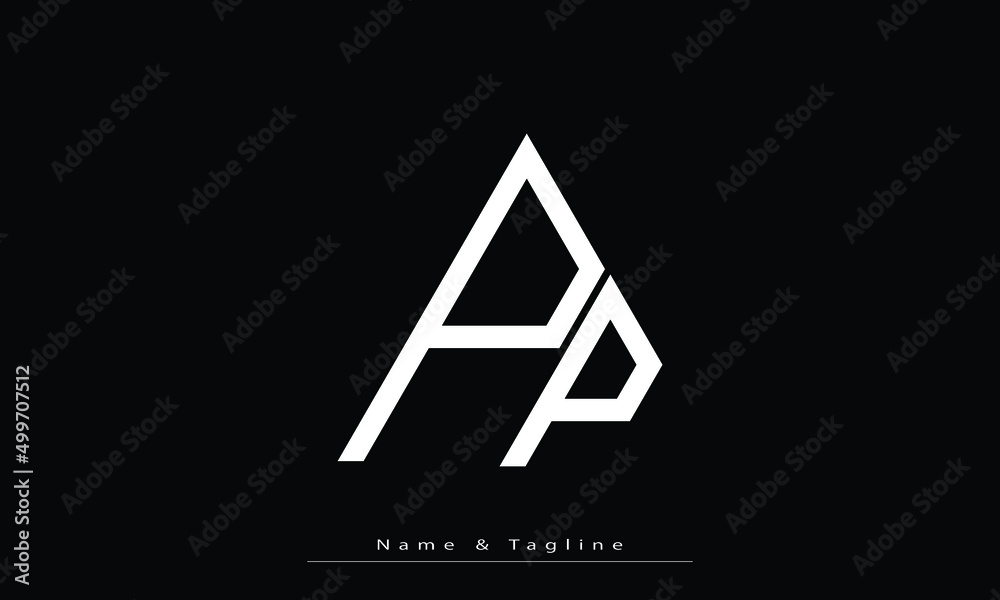 Alphabet letters Initials Monogram logo PP Stock Vector | Adobe Stock