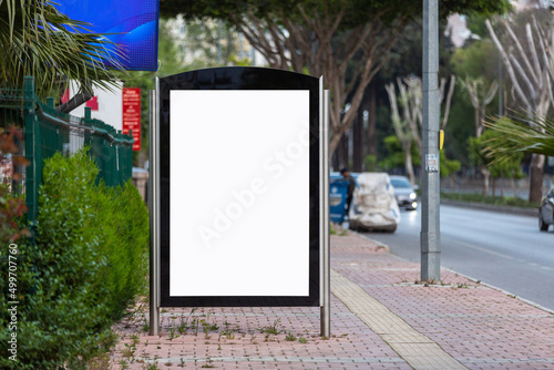 Billboards on the road, empty billboards used in the city