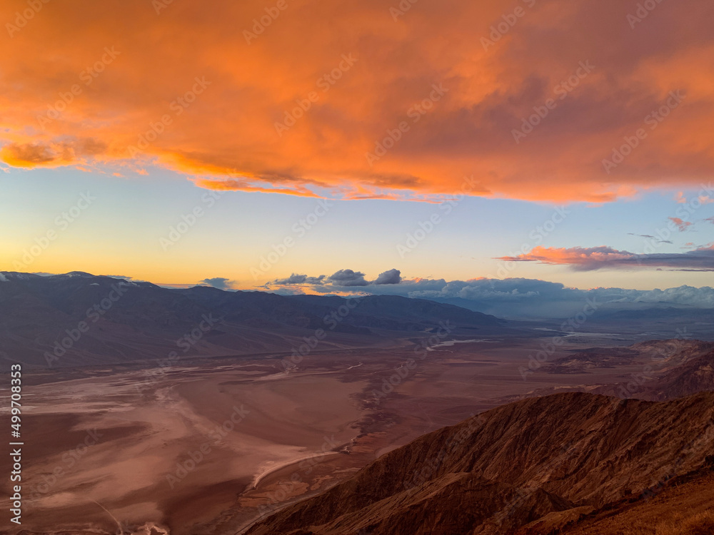 Sunset over Death Valley, Zabriskie Point