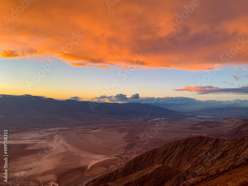 Sunset over Death Valley, Zabriskie Point