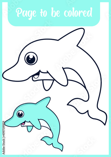 illustration of a cartoon dolphin