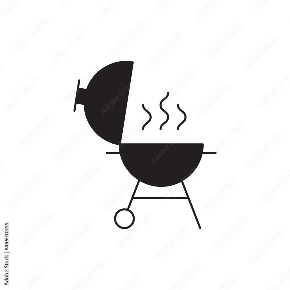 Barbecue, bbq grill icon in black flat glyph, filled style isolated on white background Barbecue, bbq grill icon in black flat glyph, filled style isolated on white background