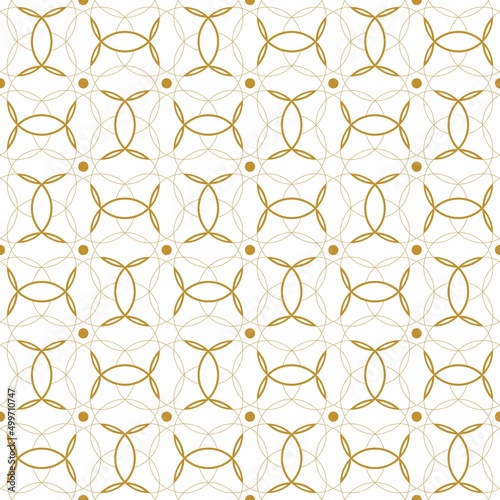 Loop Seamless Geometric Pattern Gold. Vector Illustration