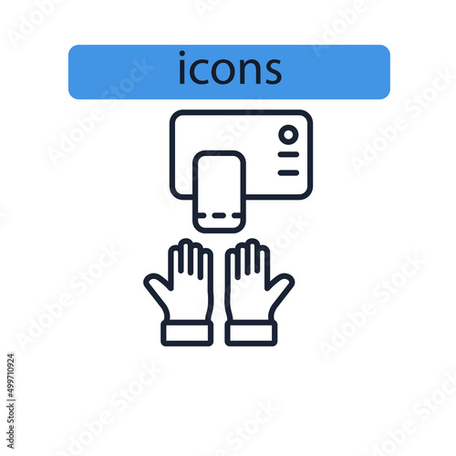hand dryer icons symbol vector elements for infographic web