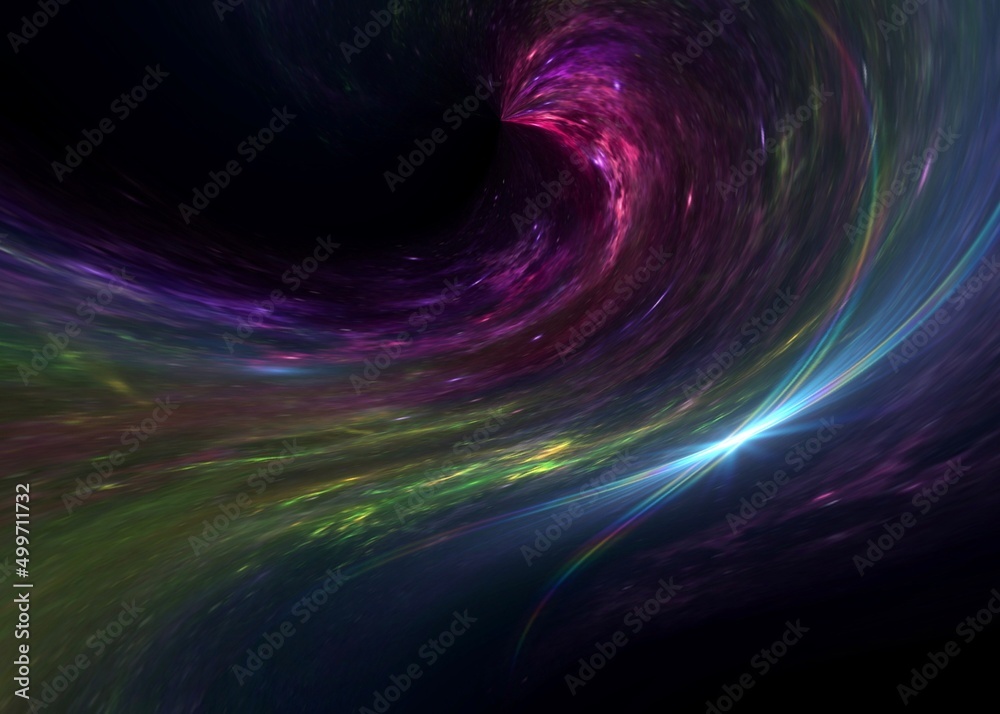 Naklejka premium black hole, Planets and galaxy, science fiction wallpaper. Beauty of deep space. Billions of galaxy in the universe Cosmic art background