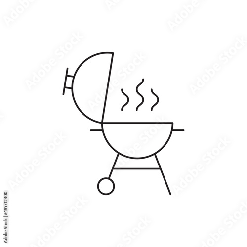 Barbecue, bbq grill icon line style icon, style isolated on white background