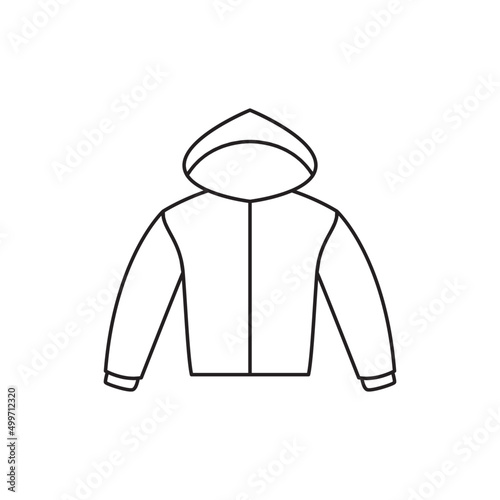 Clothing fashion, hoodie icon line style icon, style isolated on white background