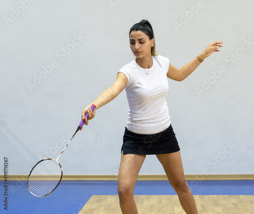 badminton player with racket  © VSenturk