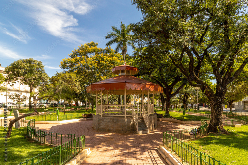 bandstand in the city of Montes Claros, State of Minas Gerais, Brazil