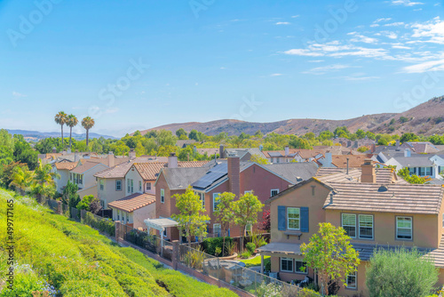 High angle view of a house in Ladera Ranch in Southern California