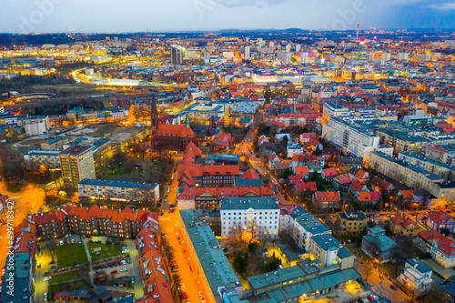 Aerial view on the city Katowice. Poland © JackF