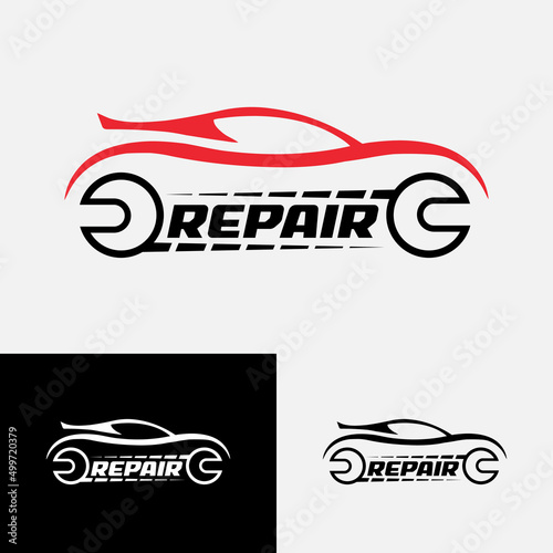 Car repair logo template. Auto service sign