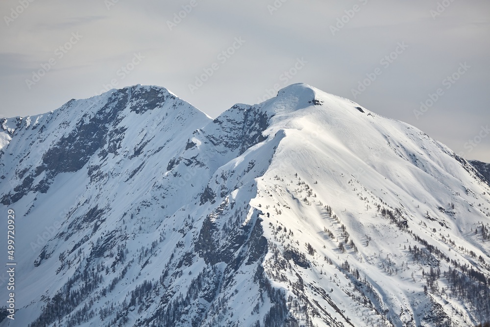 Mountains covered with snow