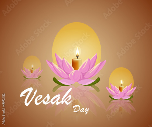 Buddha Purnima or happy Vesak day