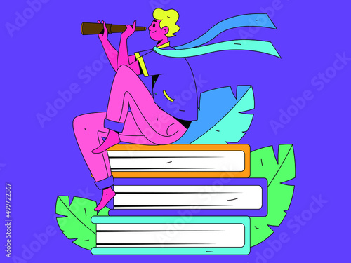 Campus recruitment character flat vector concept operation illustration
