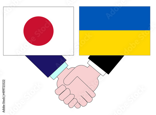 ウクライナと日本との外交の状態を表している。