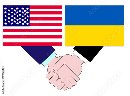 ウクライナとアメリカとの外交の状態を表している。