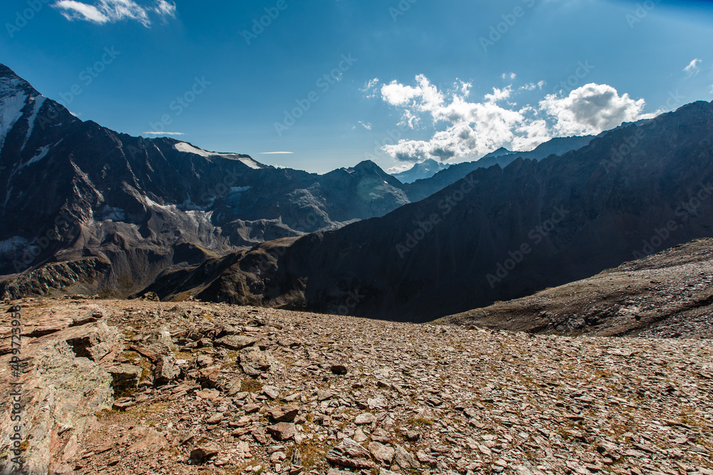 High mountains in Kabardino Balkaria Caucasus Russia