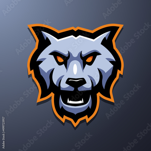 Wolf mascot logo design for gaming and sport