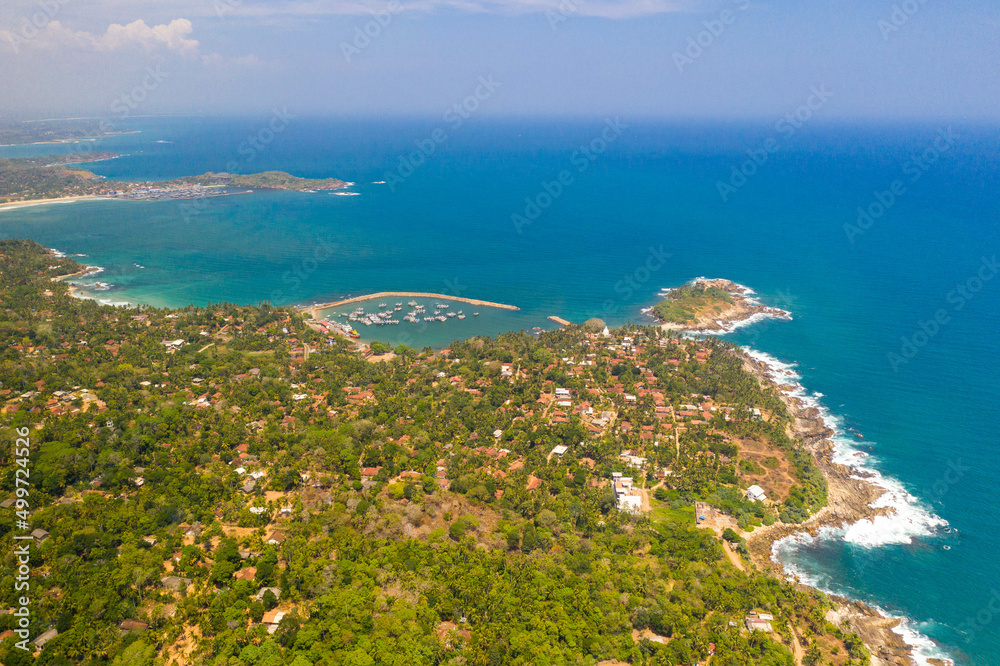 Aerial view of Dickwella Beach, Sri Lanka