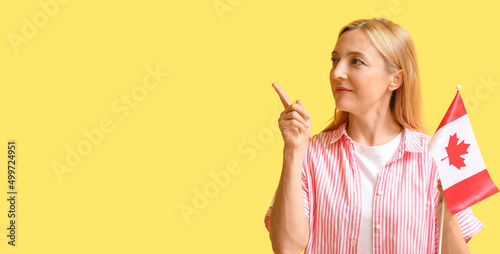 Mature woman with Canadian ...