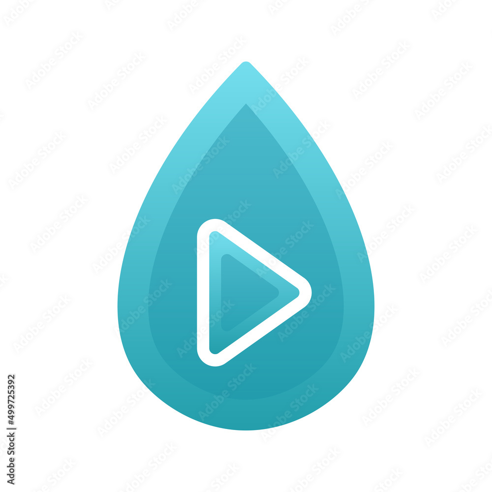 water play gradient logo design template icon