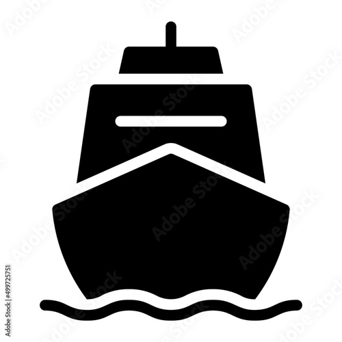 boat glyph icon