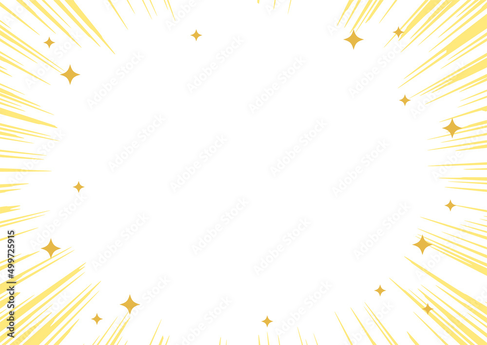 黄色と白の集中線とキラキラの背景フレーム Stock Vector Adobe Stock 黄色と白の集中線とキラキラの背景フレーム Stock Vector Adobe Stock