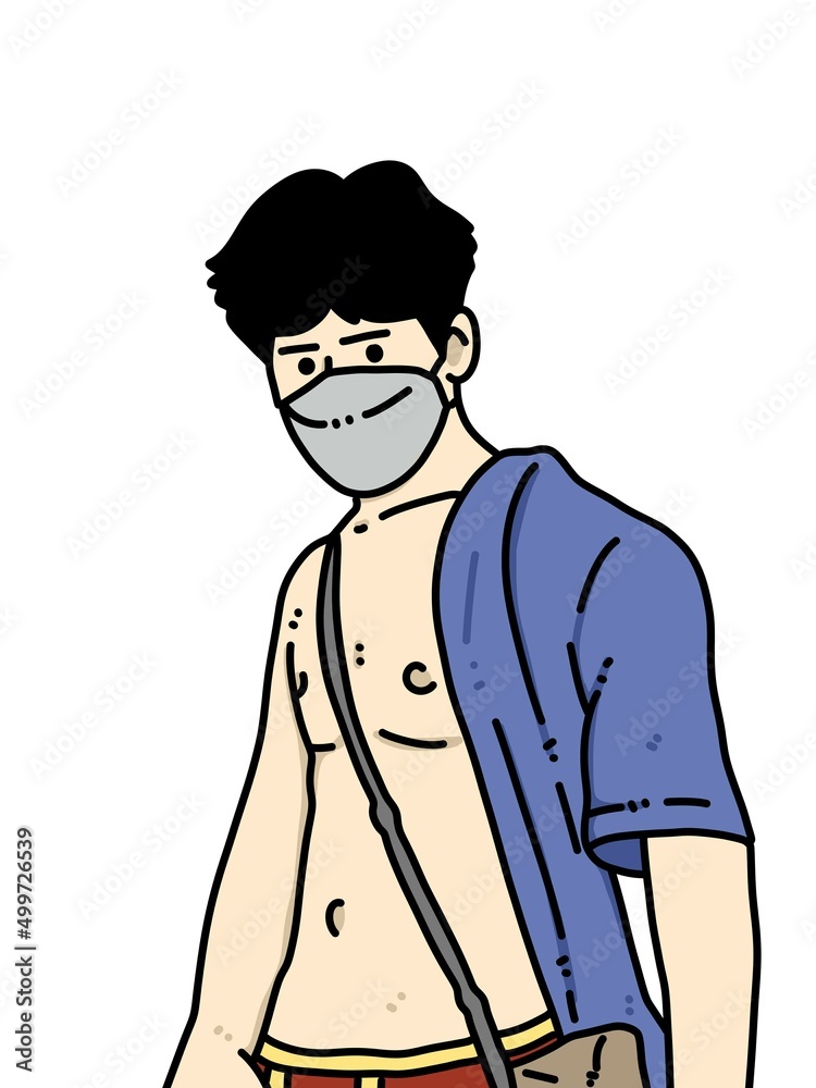 cute man cartoon on white background cute man cartoon on white background
