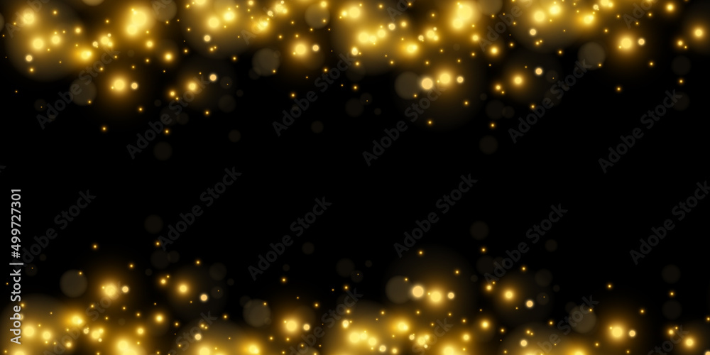 Vector sparkles on a transparent background. Christmas light effect. Sparkling magical dust particles.
