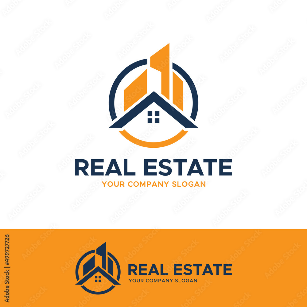 real estate logo vector design template. roofing logo design real estate logo vector design template. roofing logo design