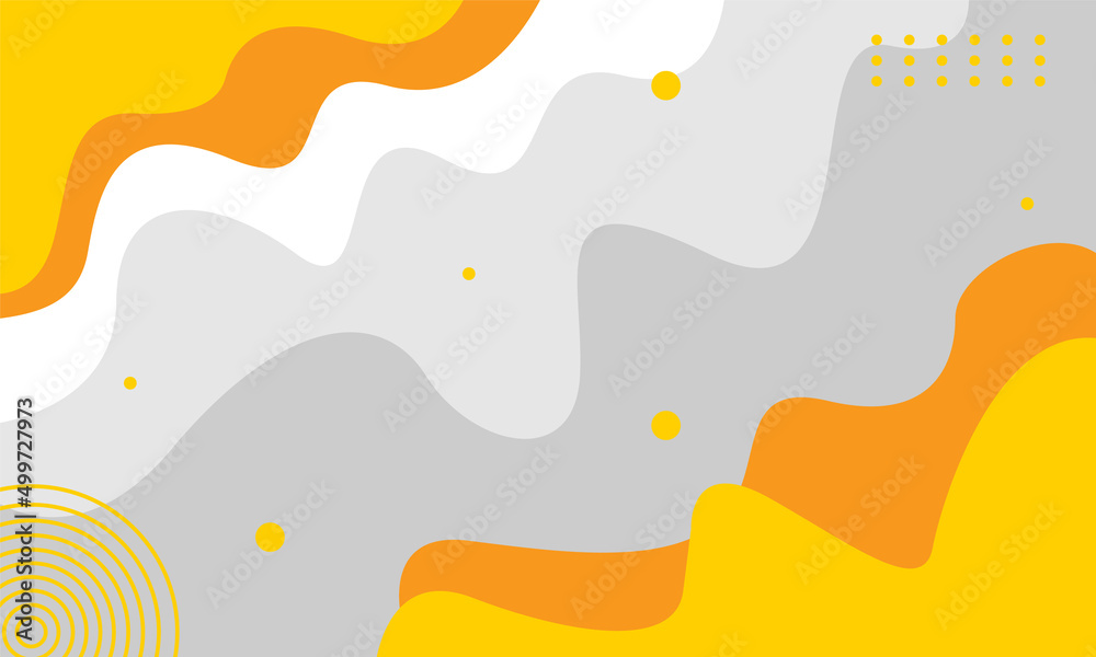 Modern gradient yellow abstract memphis style background