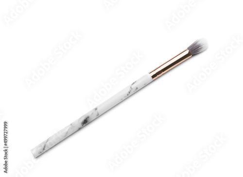 New makeup brush on white background