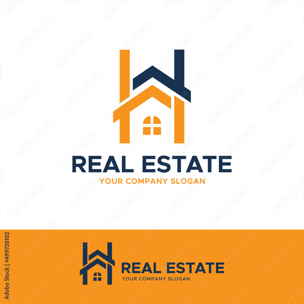 Fototapeta premium real estate logo vector design template. roofing logo design