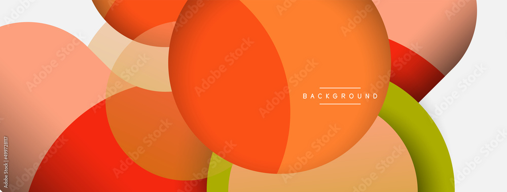 Circle and round shapes abstract background. Vector illustration for wallpaper banner background or landing page Circle and round shapes abstract background. Vector illustration for wallpaper banner background or landing page