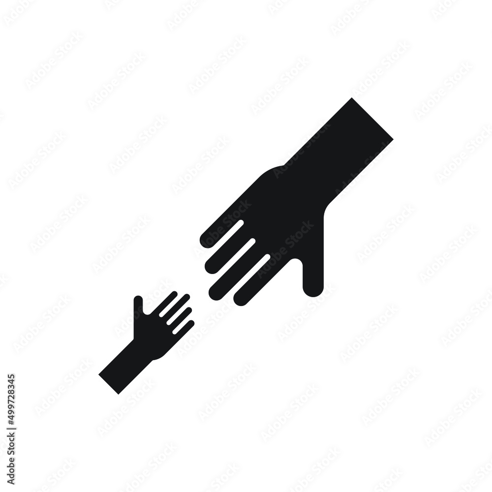 hand vector silhouette for website symbol icon hand vector silhouette for website symbol icon