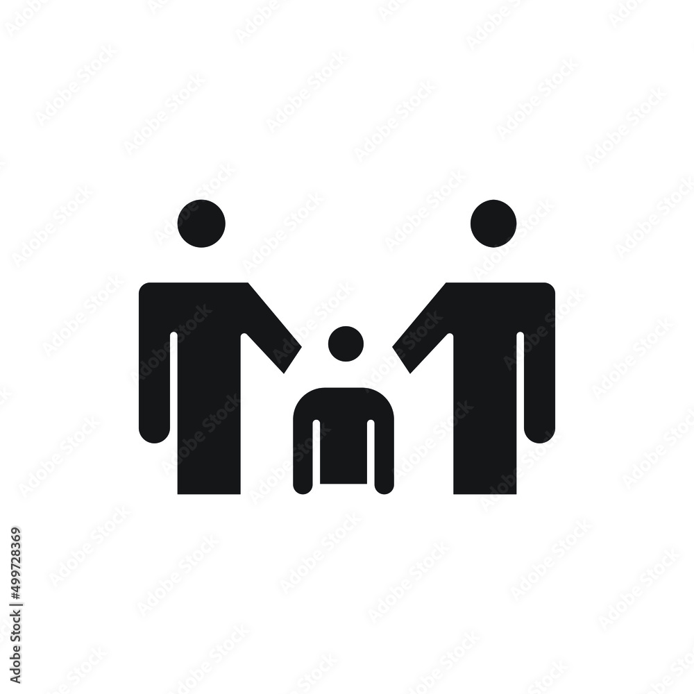 family vector silhouette for website symbol icon