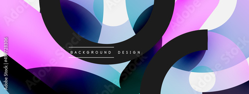 Circle abstract background. Vector illustration for wallpaper banner background card or landing page